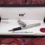 Perfect Replica AAA Mont blanc Meisterstuck Rollerball Pen Plaid Stainless Steel Wholesale